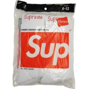 Supreme HANES Crew Socks 4 Pack